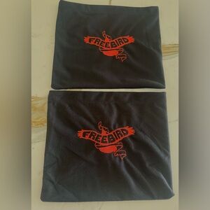 FREEBIRD Black and Orange shoe bags